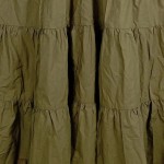 Vorschaubild 4 von Hemdblusenkleid Baumwolle Uni Oliv Damen Gr. 42 XL Freizeit