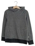 Vorschaubild 1 von Kapuzenpullover Kinder Hoodie Langarm Gestreift Grau Gr. 116 Herbst