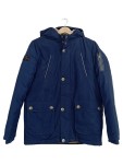 Vorschaubild 1 von Parka Kinder Gr. 164 Blau Polyester Uni Casual Alltag Kapuze