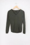 Vorschaubild 1 von Damen Pullover Gr. 34/XS Grün V-Ausschnitt Casual