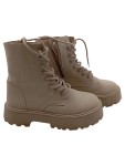 Vorschaubild 1 von Kinder Schnürstiefel Boots Beige Gr. 31 Reißverschluss Details