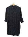 Vorschaubild 1 von Blusenkleid Damen Schwarz Gr. 34/XS Viskose Punkte Casual Freizeit Knopf