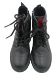 Vorschaubild 2 von Kinder Stiefel Lederimitat Schwarz Sterne Nieten Schnürung Gr. 31