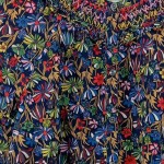 Vorschaubild 3 von Damen Bluse Langarm Blumenmuster Baumwolle Mehrfarbig Gr. 42 XL