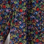 Vorschaubild 4 von Damen Bluse Langarm Blumenmuster Baumwolle Mehrfarbig Gr. 42 XL