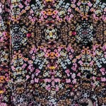 Vorschaubild 4 von Damen Hemdbluse Blumenmuster Langarm Viskose Schwarz Gr. 40 L