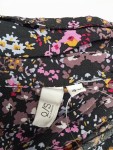 Vorschaubild 2 von Damen Hemdbluse Blumenmuster Langarm Viskose Schwarz Gr. 40 L