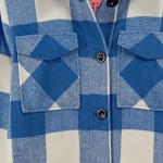Vorschaubild 3 von Leichte Jacke Damen Kariert Blau Gr. 38 M Freizeit Freizeitjacke
