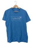 Vorschaubild 1 von Herren T-Shirt Blau Logo Print Gr. 48 M Baumwolle Casual Freizeit
