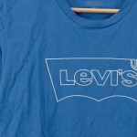 Vorschaubild 3 von Herren T-Shirt Blau Logo Print Gr. 48 M Baumwolle Casual Freizeit