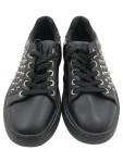 Vorschaubild 2 von Damen Sneaker Low Leder Nieten Schwarz Gr. 41 Freizeit Schuhe