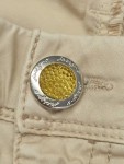 Vorschaubild 2 von Cargohose Damen Baumwolle Beige Gr. 42 XL W33 L31 Freizeit Reißverschluss
