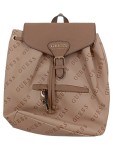Vorschaubild 1 von Damen Rucksack Logo Print Braun Mittel Freizeit Elegant Polyurethan