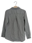 Vorschaubild 2 von Hemdbluse Kinder Grau Gr. 116 Lyocell Uni Casual Langarm Freizeit Knopf
