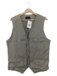 Vorschaubild 1 von Herren Weste Leichte Baumwollweste Grau Gr. 52 XL Knopfverschluss Uni