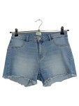 Vorschaubild 1 von Jeans Shorts Damen Blau W31 L Fransen Hotpants Freizeit Gr. 40