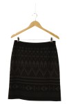 Vorschaubild 1 von A-Linienrock Damen Gr. 34/XS Schwarz Grafisch Midirock