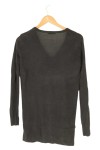 Vorschaubild 2 von Damen Leinen Pullover Langarm Grau Gr. 32 XXS