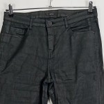 Vorschaubild 3 von Damen Jeans Straight Leg Schwarz Gr. 42 L28 Baumwolle Reißverschluss