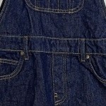 Vorschaubild 4 von Jeanskleid Kinder Blau Gr. 158 Baumwolle Uni Casual Freizeit Träger Knopf