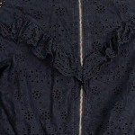 Vorschaubild 3 von Bomberjacke Kinder Gr. 140 Schwarz Baumwolle Lochmuster Casual