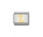 Vorschaubild 2 von Charm Anhänger Buchstabe Z Silber Gold Damen Klassisch Modern
