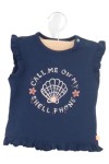 Vorschaubild 1 von Kinder T-Shirt Gr. 68 Blau Maritim Muschel Print Rüschen