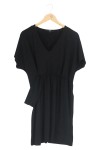 Vorschaubild 1 von Cocktailkleid Damen 38/M Schwarz Elegant Minimalistisch V-Ausschnitt