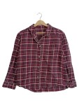 Vorschaubild 1 von Schlafanzug Damen Lila Gr. 48 Baumwolle Kariert Komfortabel Freizeit