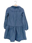 Vorschaubild 2 von Jeanskleid Kinder Blau Gr. 110 Lyocell Uni Casual Freizeit Knopf