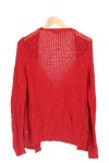 Vorschaubild 2 von Damen Strickjacke Rot Gr. 32/XS Casual Preppy Urban Lochmuster