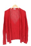 Vorschaubild 1 von Damen Strickjacke Rot Gr. 32/XS Casual Preppy Urban Lochmuster