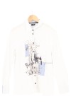 Vorschaubild 1 von Hemdbluse Damen 38/M Weiß Klassisch Preppy Vintage Print