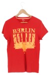 Vorschaubild 1 von JAKES Herren T-Shirt Rot Berlin Print Gr. 46/S Casual Urban Baumwolle