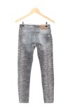 Vorschaubild 2 von Damen Skinny Jeans Gr. 34 Grau Tierdruck Animal-Print Baumwolle