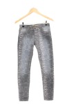 Vorschaubild 1 von Damen Skinny Jeans Gr. 34 Grau Tierdruck Animal-Print Baumwolle
