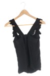 Vorschaubild 2 von Damen Top Schwarz Gr. 32/XS Rüschen Casual Elegant