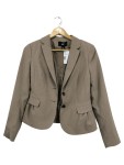 Vorschaubild 1 von Blazer Damen Gr. 38/M Beige Polyester Uni Klassisch Langarm Business Knopf