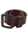 Vorschaubild 1 von Gürtel Braun Gr. 75 Leder Uni Vintage Freizeit 3 cm 75 cm Logo Schnalle