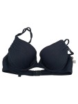 Vorschaubild 1 von Bikini-Oberteil Damen Schwarz Gr. 38 Polyamid Strukturmuster Modern