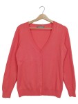 Vorschaubild 1 von Strickjacke Damen Gr. 40 Pink Viskose Polyamid Uni Casual