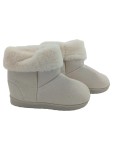 Vorschaubild 1 von Damen Schneestiefel Gr 38 Beige Winterstiefel Glitzer Fellbesatz