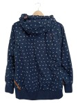 Vorschaubild 2 von Damen Steppjacke Schwarz Gr. 34 XS Vogel Muster Kapuzenjacke
