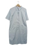 Vorschaubild 1 von Blusenkleid Hemdblusenkleid Hellblau Kurzarm Damen Gr. 42 / XL
