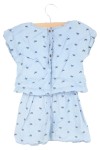 Vorschaubild 2 von Kinder Freizeitkleid Blau Gr. 128 Baumwolle Preppy Casual Schleifen