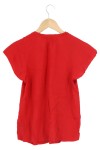 Vorschaubild 2 von Damen Bluse Rot Viskose Gr. XS/32 Casual Kurzarm