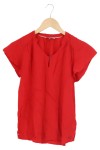 Vorschaubild 1 von Damen Bluse Rot Viskose Gr. XS/32 Casual Kurzarm