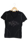 Vorschaubild 1 von Damen T-Shirt Schwarz Gr. 32/XXS Pailletten Glitzer Modisch Casual