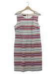 Vorschaubild 1 von Etuikleid Damen Gr. 42 XL Sommerkleid Gestreift Ärmellos Rot Blau Weiß
