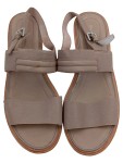 Vorschaubild 2 von Plateausandalen Damen Gr. 41 Beige Leder Schnalle 8 cm Casual Uni
